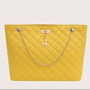 ¡SOLD! Quilted Yellow Bag